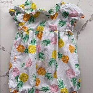 Janie and Jack Floral Dress - White, Green, Yellow, Pink